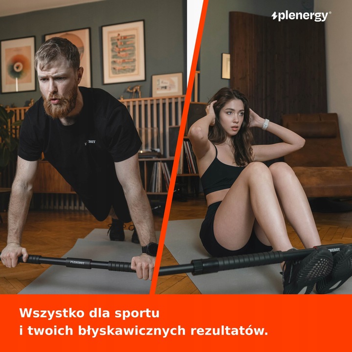 Drążek do podciągania rozporowy do ćwiczeń Plenergy S-Door 71-90 cm