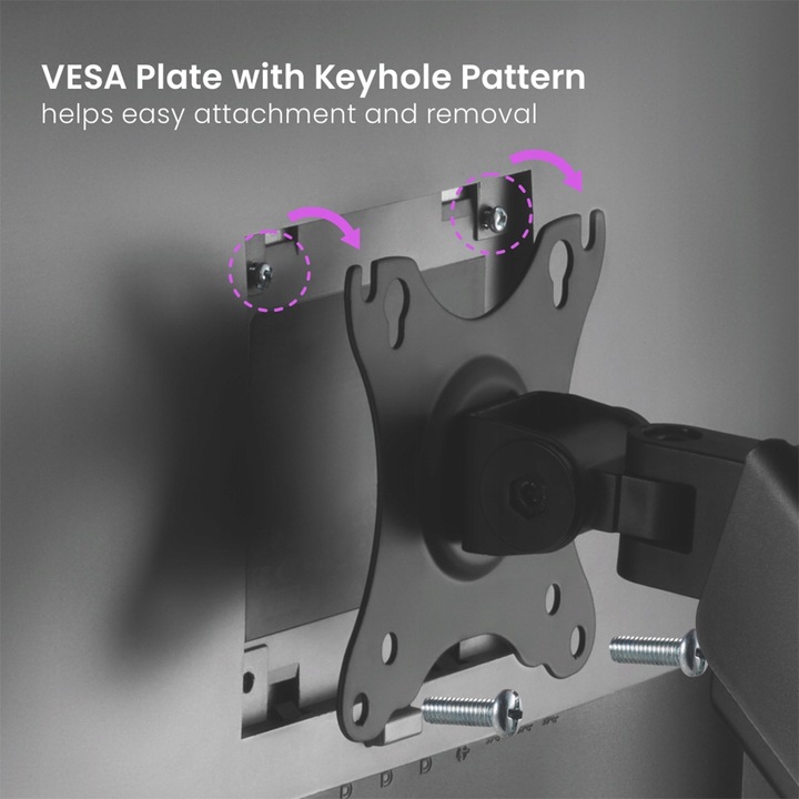 Funkcjonalne Ścienne sprężynowe ramię na dwa monitory SPA-WG112 regulowany