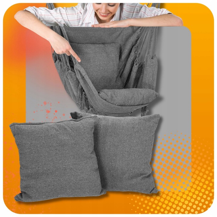 Fotel Brazylijski + Mocowanie Sufitowe Hamak Huśtawka Wiszący Ogrodowa 120k