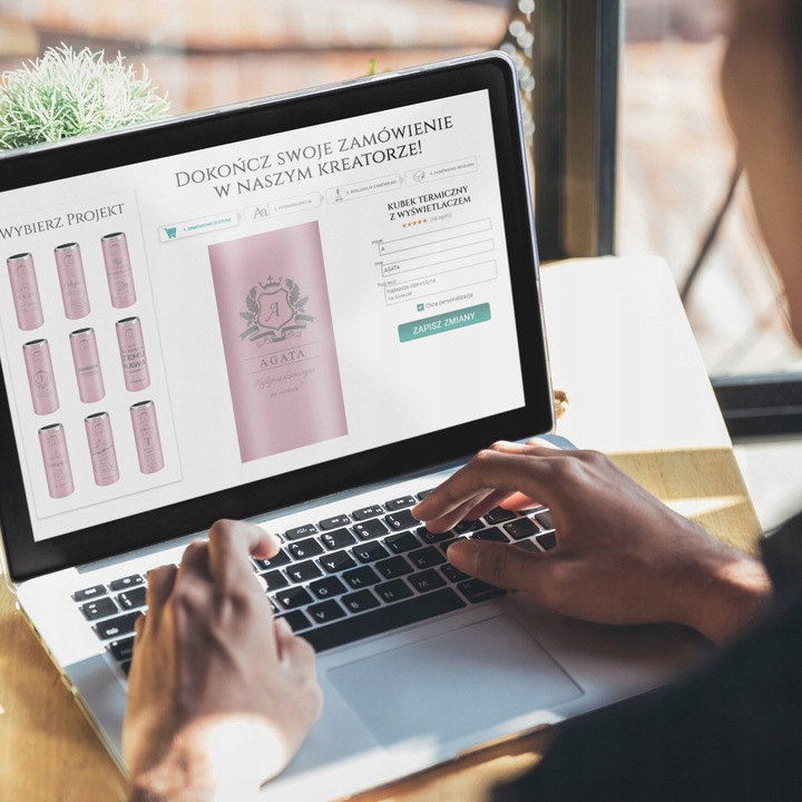 Kubek Termiczny z Grawerem Termos Smart Wyświetlacz 400ml Prezent dla Mamy