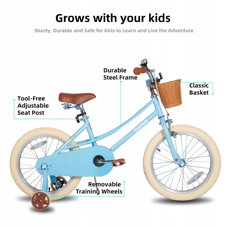 JOYSTAR 18-calowy rower dla dzieci 5-9 lat Stabilizatory Hand&Coaster