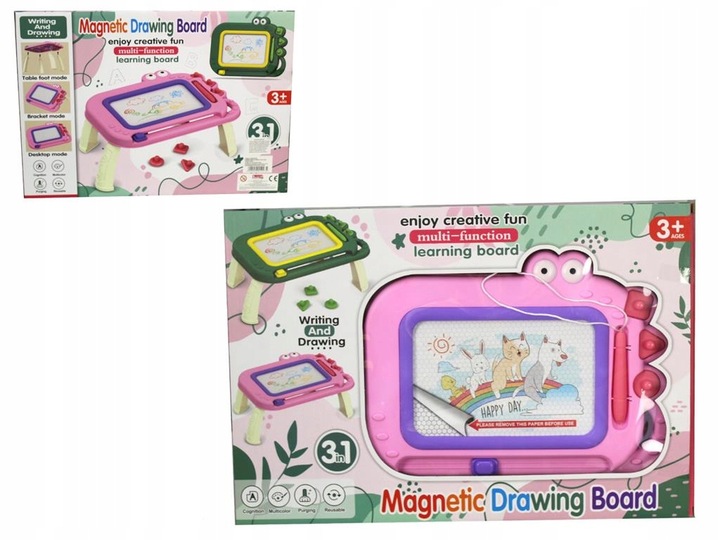 ZNIKOPIS TABLICA MAGNETYCZNA RYSOWANIA PISANIA STEMPELKI DLA DZIECI WOOPIE