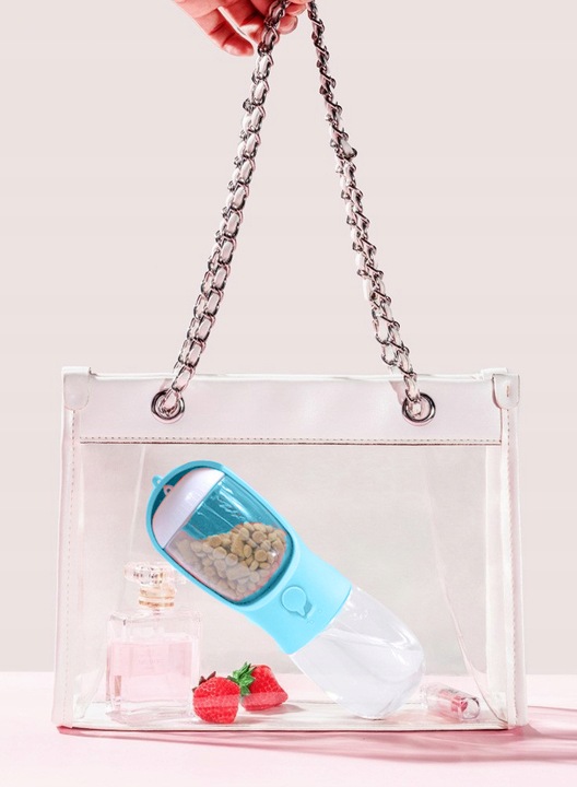 PRZENOŚNA BUTELKA BIDON MISKA POIDŁO NA WODĘ KARMĘ JEDZENIE DLA PSA KOTA