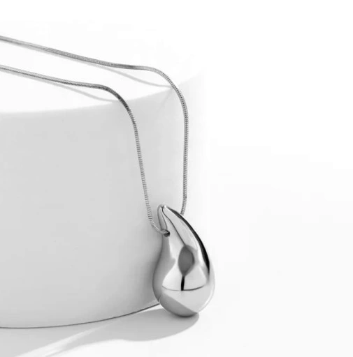 Naszyjnik łańcuszek srebrny KROPLA łezka