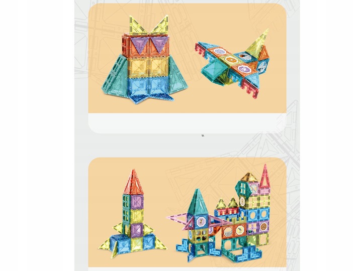 51w1 Zestaw Klocków Edukacyjne Klocki Magnetyczne Sensoryczne Panele Figury