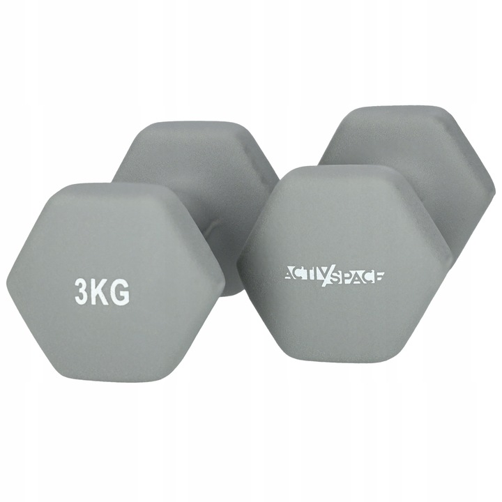 HANTLE CIĘŻARKI DO ĆWICZEŃ HANTELKI ŻELIWNE ANTYPOŚLIZGOWE ZESTAW 2x3 KG