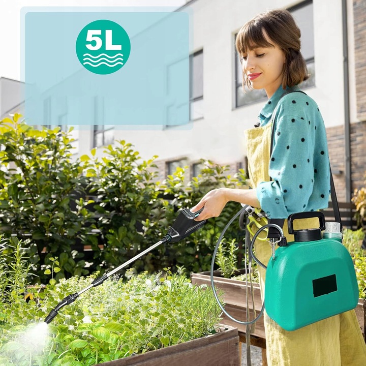 OPRYSKIWACZ CIŚNIENIOWY AKUMULATOROWY ELEKTRYCZNY RĘCZNY OGRODOWY 5L 3DYSZE