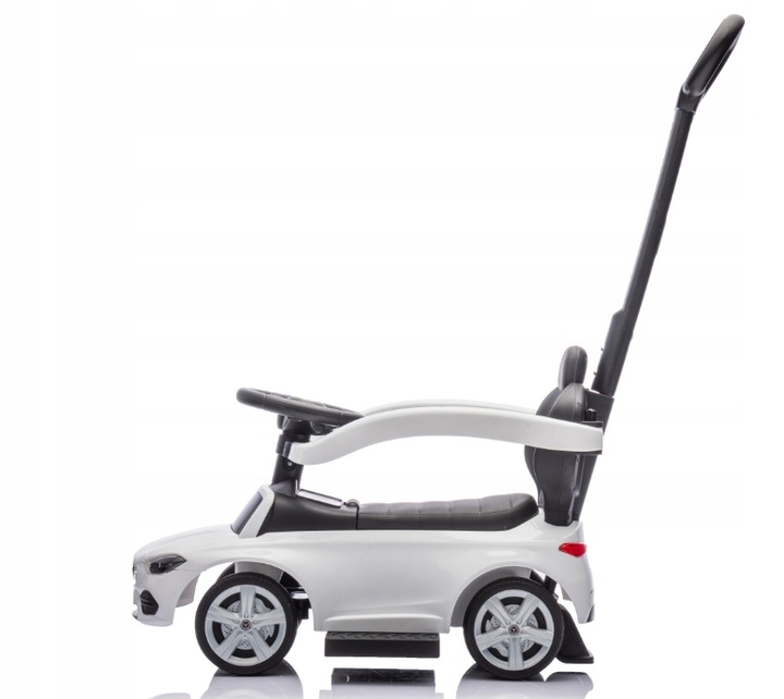 Mercedes C-Class Pojazd Z Rączką Dla Dzieci Jeźdźik Autko Pchacz Biały 12m+