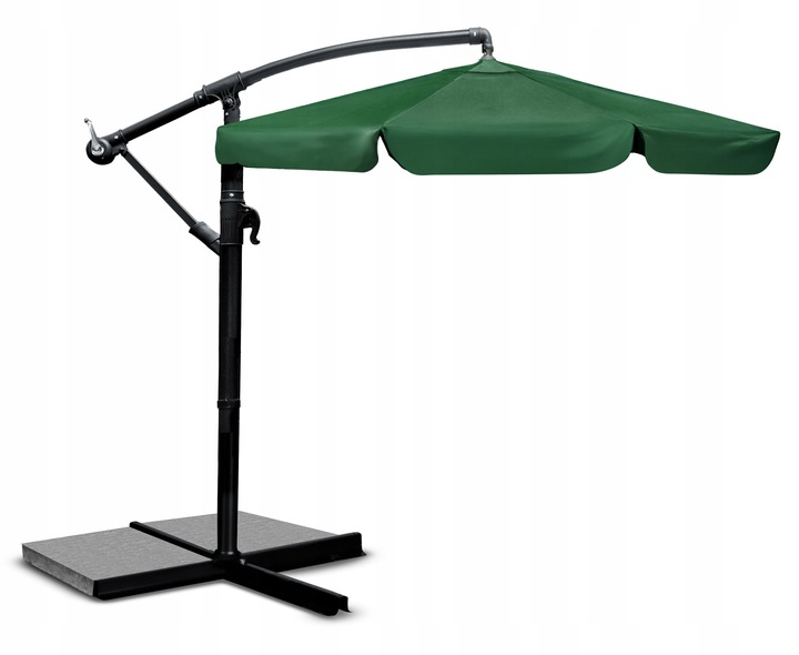 Parasol ogrodowy duży składany z wysięgnikiem pokrowiec 6 segmentów Ø 350cm