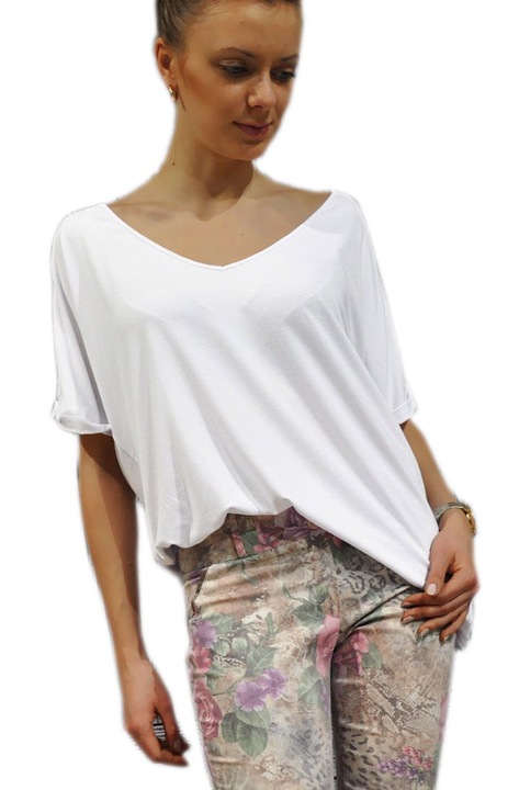 MIKOS*NOWOSĆ BLUZKA OVERSIZE, KIMONO Z DEKOLTEM SM