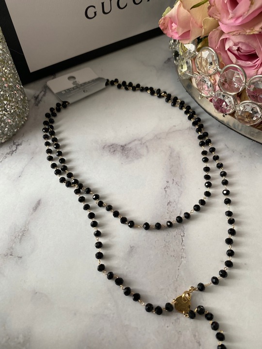 619 Różaniec naszyjnik Blueberry KONICZYNKI Stal