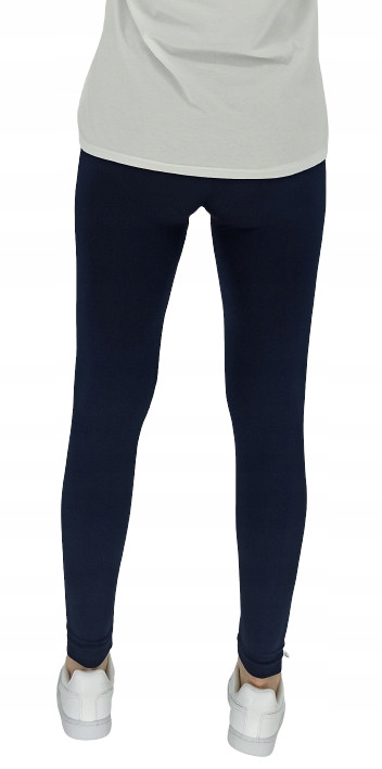 LEGINSY damskie GRANATOWY OCIEPLANE BEZSZWOWE