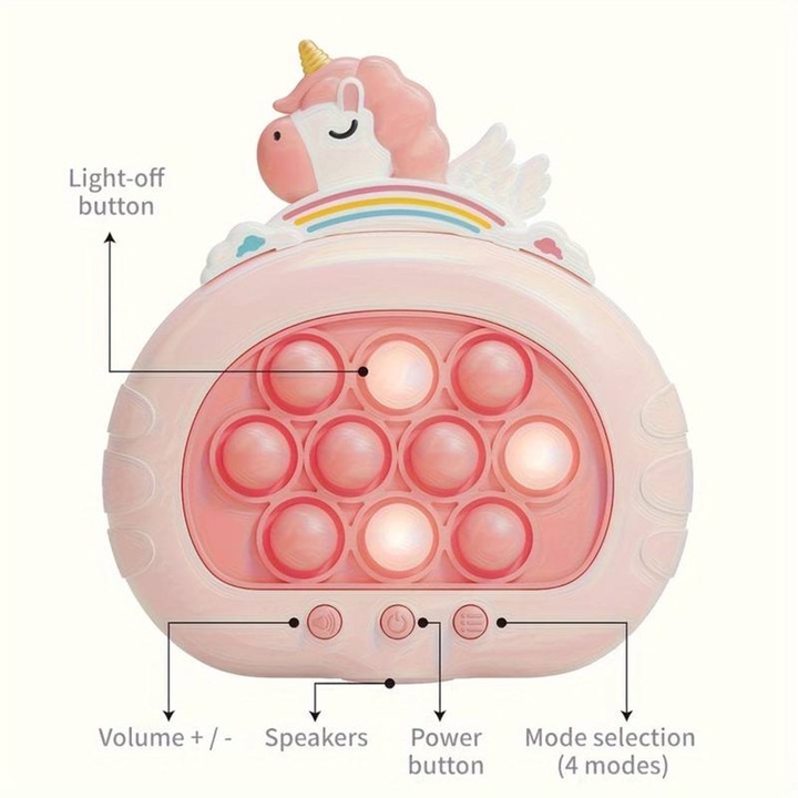 WOOPIE GRA POP IT ELEKTRYCZNA ANTYSTRESOWA ZRĘCZNOŚCIOWA JEDNOROŻEC