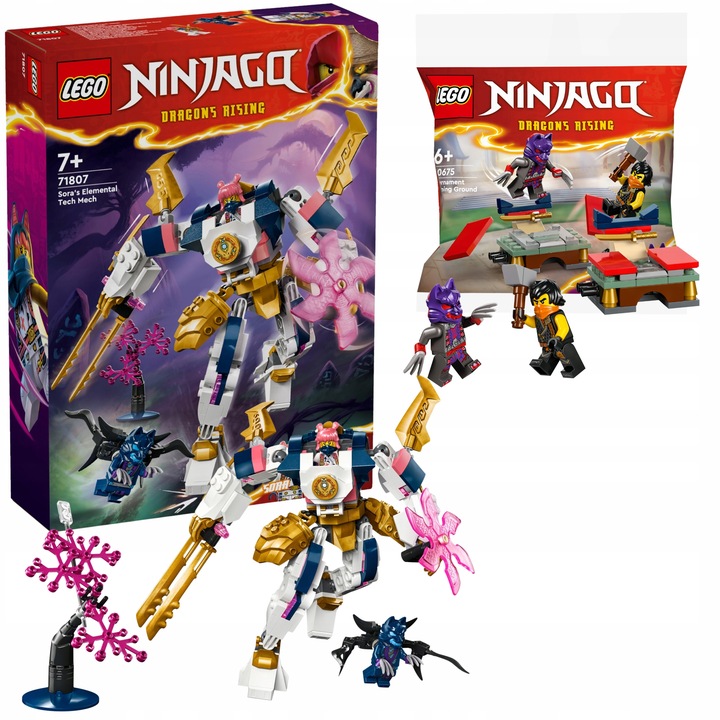 LEGO Ninjago Mech Elem Robot technologiczny Sory 71807 + Teren szkoleniowy