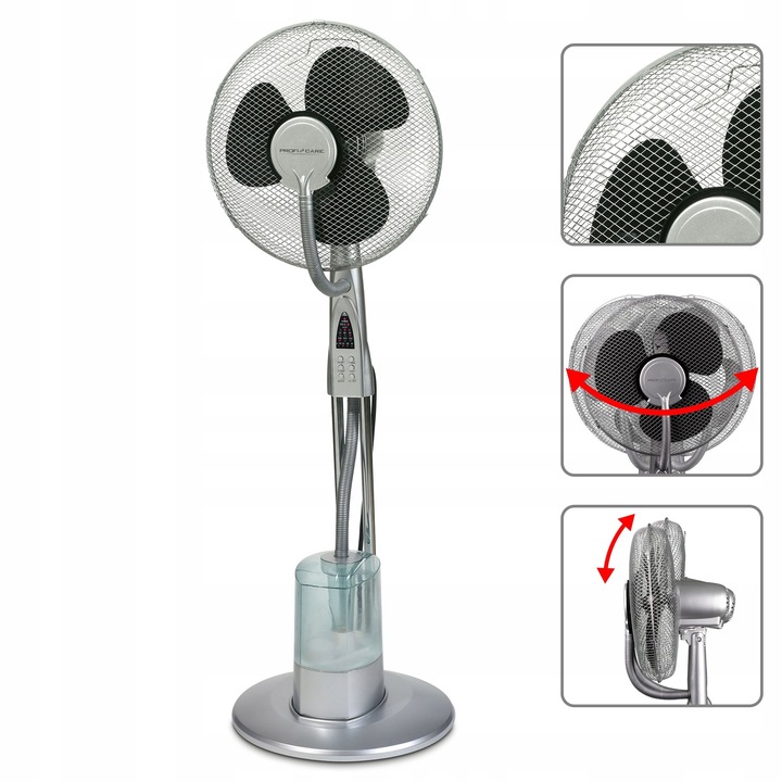 Podłogowy wentylator stojący z nawilżaczem i pilotem 3 w 1 ProfiCare PC-VL