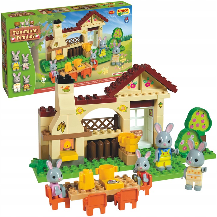 KLOCKI UNICO MAXIMILIAN FAMILIES GRILL W OGRODZIE PIKNIK PRZYJĘCIE 69 ELEME