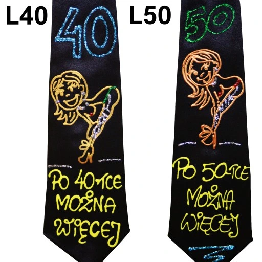 KRAWAT ręcznie malowany prezent URODZINY 18-80 CHŁOPAKA FACETA taty wzory