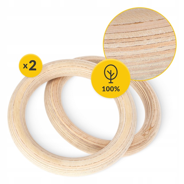 KÓŁKA GIMNASTYCZNE OBRĘCZE DO PODCIĄGANIA DREWNIANE UCHWYTY CROSSFIT KOŁA