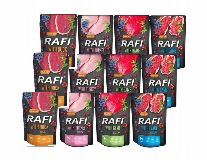 DOLINA NOTECI RAFI MOKRA KARMA DLA PSA MIX 12X500g