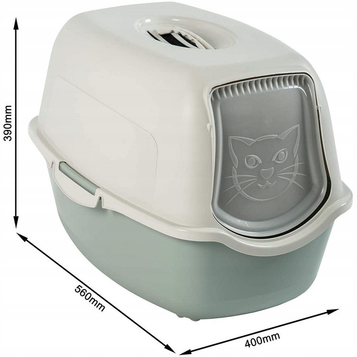 Kuweta dla kota zamknięta Rotho BAILEY zielona