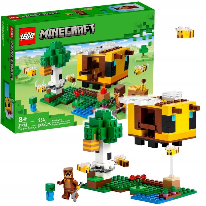 LEGO MINECRAFT KLOCKI 21241 PSZCZOŁY UL PASIEKA + TORBA PREZENTOWA LEGO