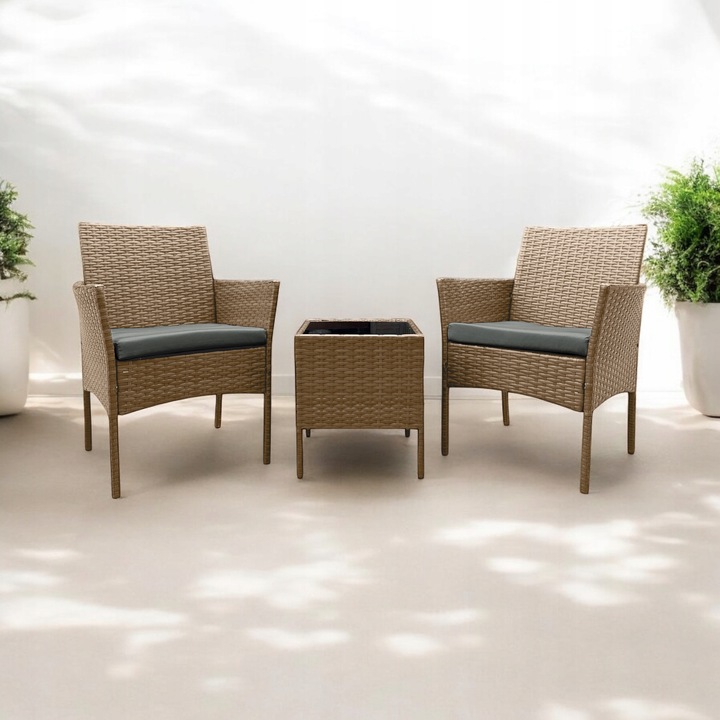 ZESTAW MEBLI OGRODOWYCH NM04 MTG MEBLE OGRODOWE TECHNORATTAN BRAZ