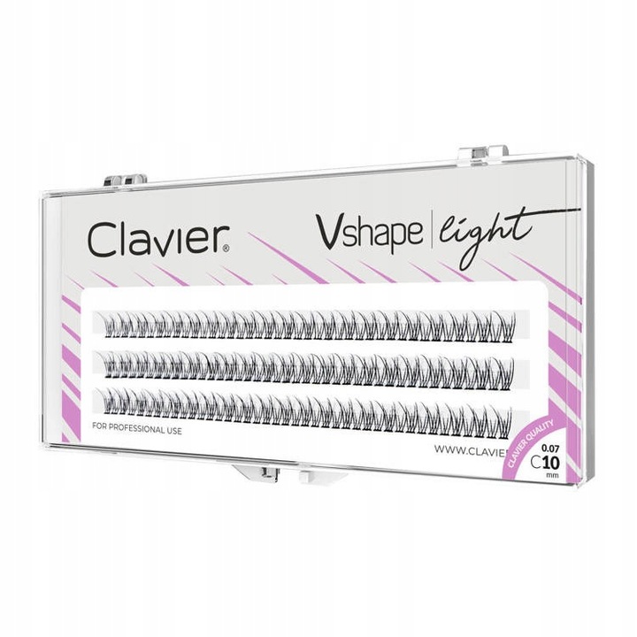 Clavier Kępki Rzęs Vshape Light – Jaskółki 10mm