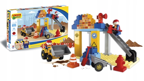 KLOCKI UNICO PLAC BUDOWY BUDOWNICZY KONSTRUKCYJNE KOMPATYBILNE 39 ELEMENTÓW
