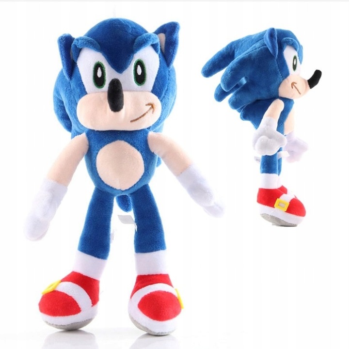 MASKOTKA SONIC 30CM PLUSZAK DLA DZIECI PRZYTULANKA ZABAWSKA PREZENT