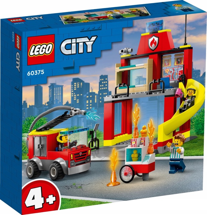LEGO City Policja Posterunek Radiowóz Motor + Remiza Strażacka Łatwe Klocki