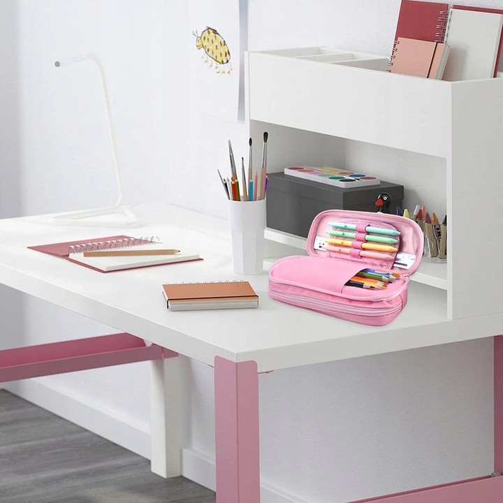 DUŻY PIÓRNIK PODWÓJNY DO SZKOŁY JEDNOROŻEC DŁUGOPI