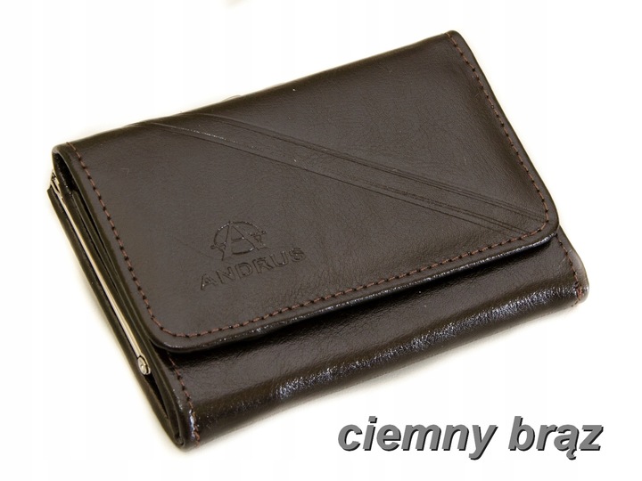 Zgrabny portfel damski ANDRUS - solidna SKÓRA Naturalna - 2 lata gwarancji