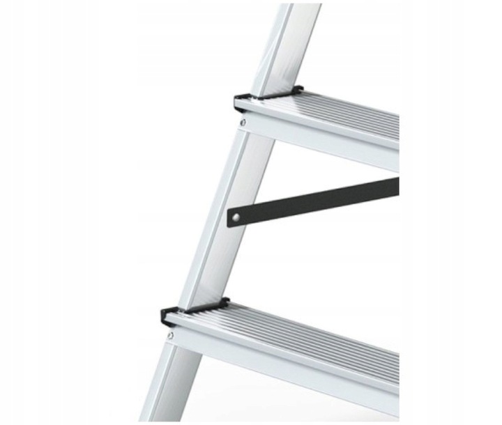 Drabina aluminiowa wolnostojąca dwustronna 4 stopnie 125 kg Magazynuj