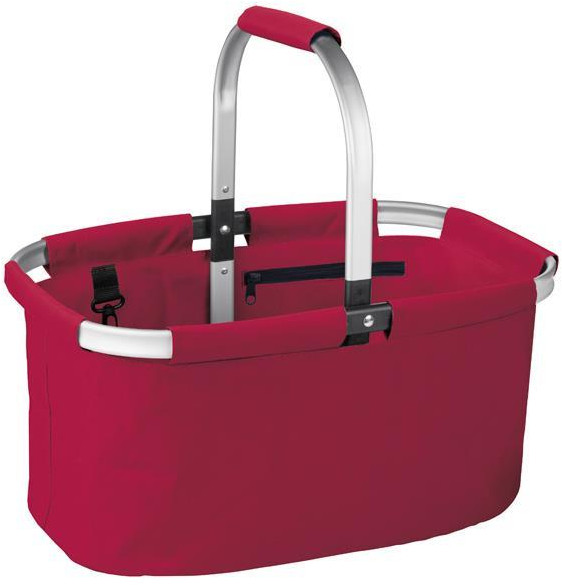 KOSZ KOSZYK SKŁADANY NA ZAKUPY PIKNIK CZERWONY