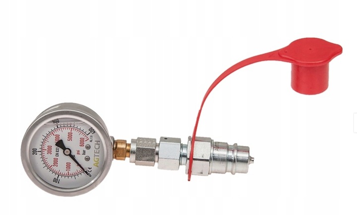 Manometr ciśnienia hydrauliki 0-400 bar z wtyczką ISO12 AGTECH