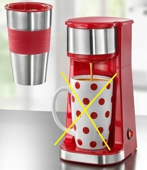 EKSPRES PRZELEWOWY Z KUBKIEM TERMICZNYM CUCINOVA ZIELONY