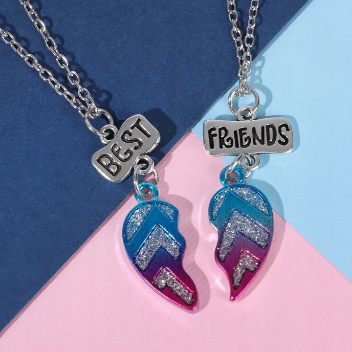 ŁAŃCUSZKI DLA PRZYJACIÓŁKI BFF SERCE SERCA FRIENDS