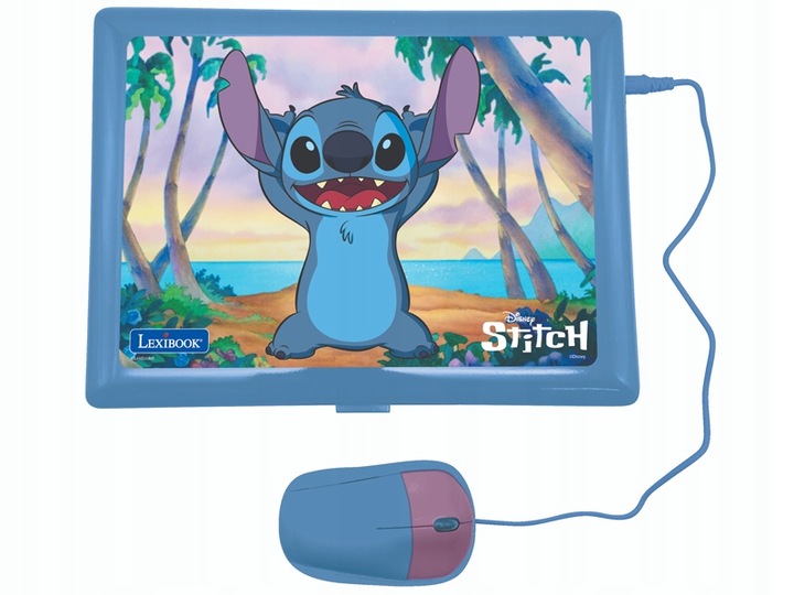 Dwujęzyczny laptop edukacyjny Lexibook Stitch pol/ang komputerek dla dzieci