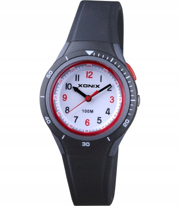 MAŁY Chłopięcy ZEGAREK XONIX ANALOGOWY Nauka Godzin Podświetlana Tarcza