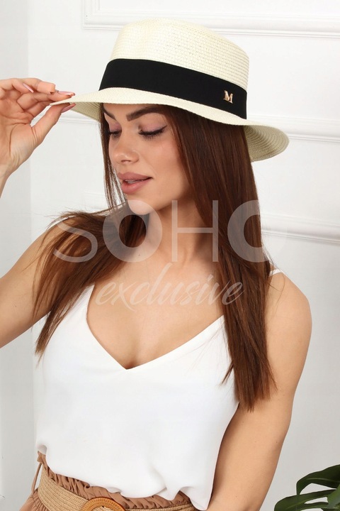 KAPELUSZ SŁOMKOWY LETNI PLAŻOWY MODNY KOBIECY DAMSKI KOBIECY KOLORY 2372