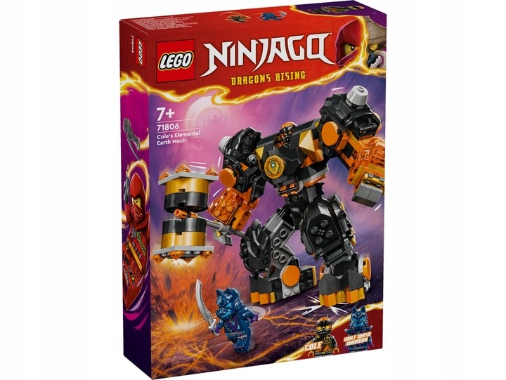 LEGO NINJAGO MECH ŻYWIOŁU ZIEMI COLE 71806 +TECHNOLOGICZNY MECH SORY 71807