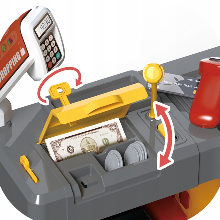 SUPERMARKET SKLEP dla Dzieci PARA Lodówka WIFI KOSZYK OBROTOWA KASA MATADI