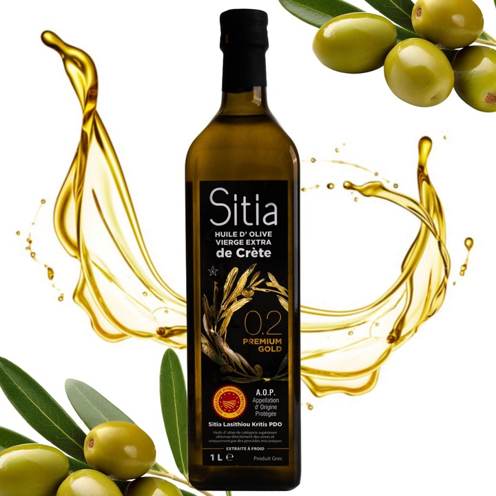 Oliwa z Oliwek Extra Virgin 1L Premium Sitia 0,2% Data Ważności 05/2027