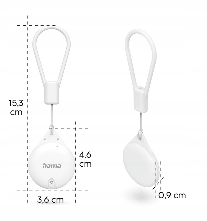 Lokalizator GPS Hama Air-Tag Apple find me Bluetooth biały