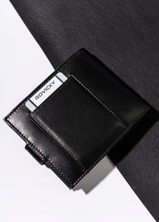 Elegancki portfel męski skórzany zapinany w pudełku na prezent Always Wild