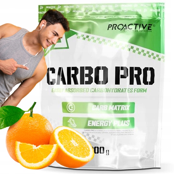 WĘGLOWODANY minerały CARBO PRO orange 1kg +WITAMINY 60 tab + KOLAGEN 60 tab
