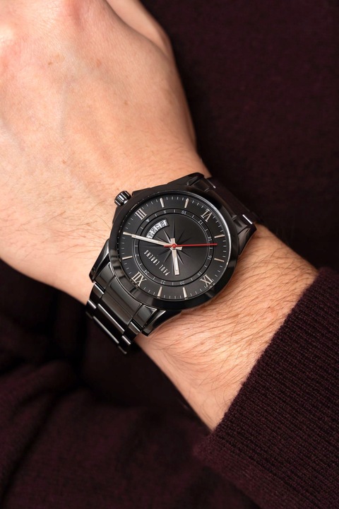 Zegarek męski Paul Lorens TRISTOR z datownikiem - stalowa bransoleta GRAWER