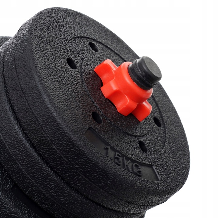 HANTLE KOMPOZYTOWE ZESTAW HANTLI 2x10KG REGULOWANE BITUMICZNE SZTANGA GRYF