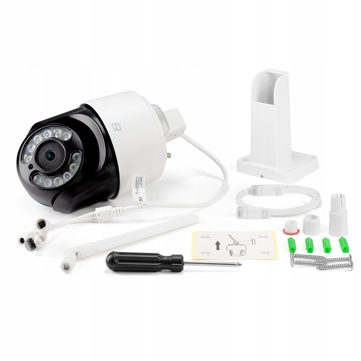 Kamera Zewnętrzna Obrotowa WiFi 8MPx 8MP 4K UHD AUDIO DETEKCJA 4XZOOM