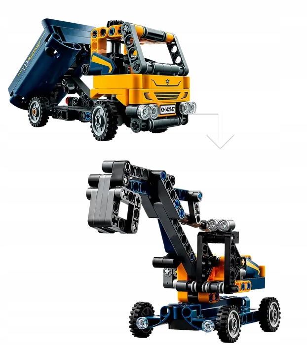 LEGO TECHNIC ZESTAW KLOCKI 2W1 WYWROTKA KOPARKA 42147 PREZENT DLA DZIECI